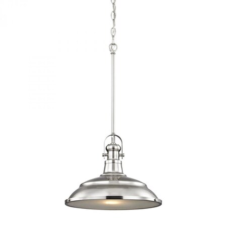 Thomas Blakesley 1-Light Pendant in Brushed Nickel with Frosted Glass CN200142